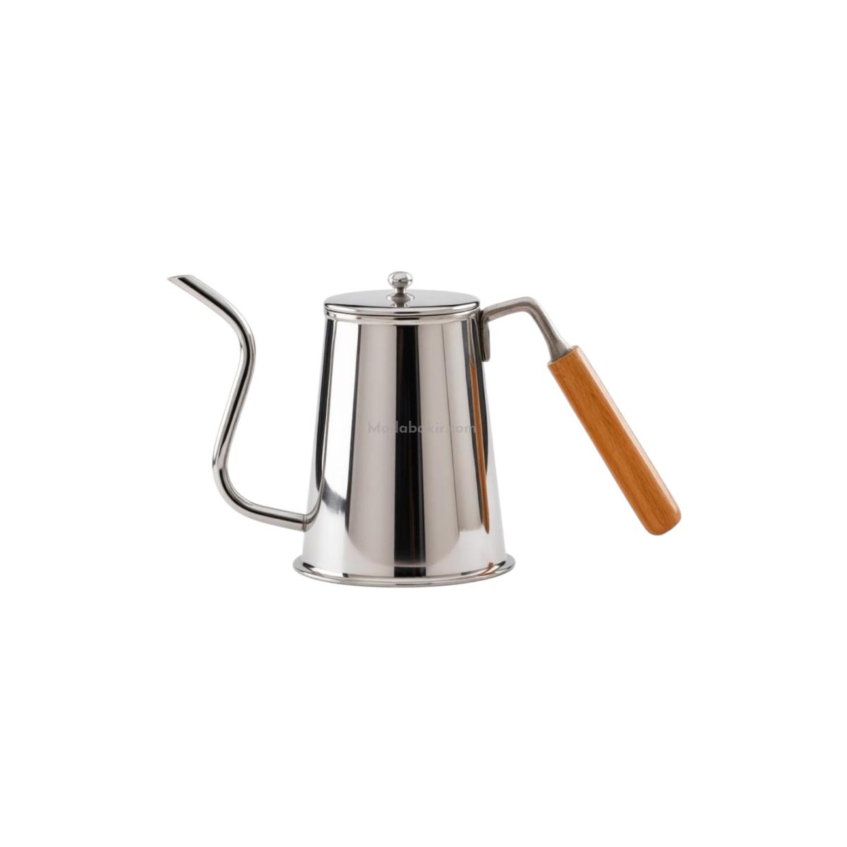 Moda Bakır 500 ml Handcrafted Silver-Tone Copper Barista Pot & Oil Dispenser - Görsel 1