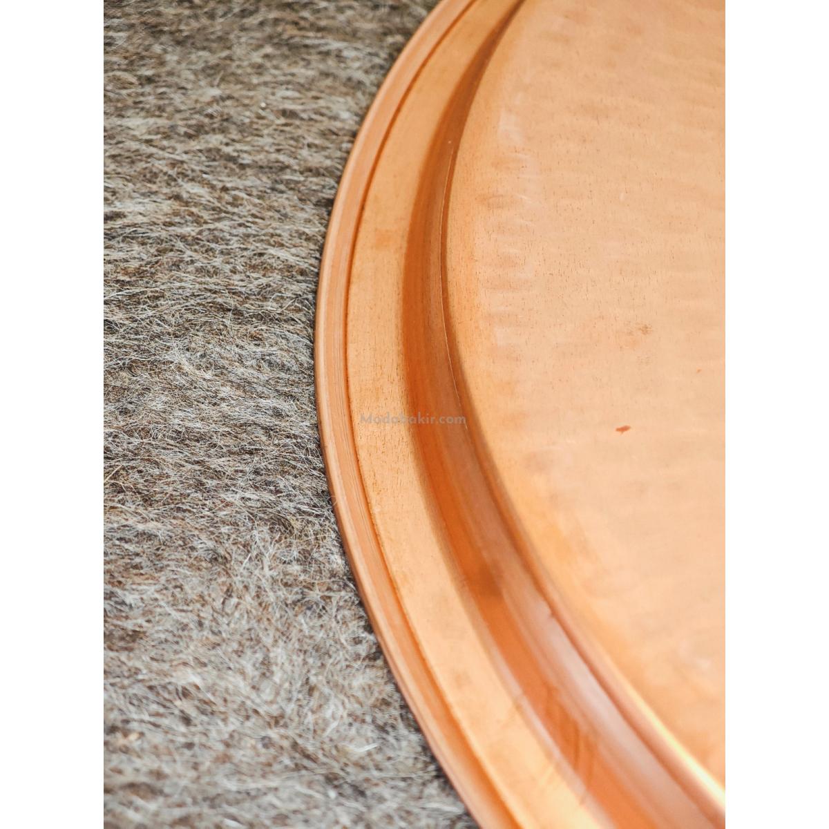 Moda Bakır 65 cm Hand-Hammered Un-Tinned Solid Thick Copper Sini (Decorative Tray) - Görsel 2