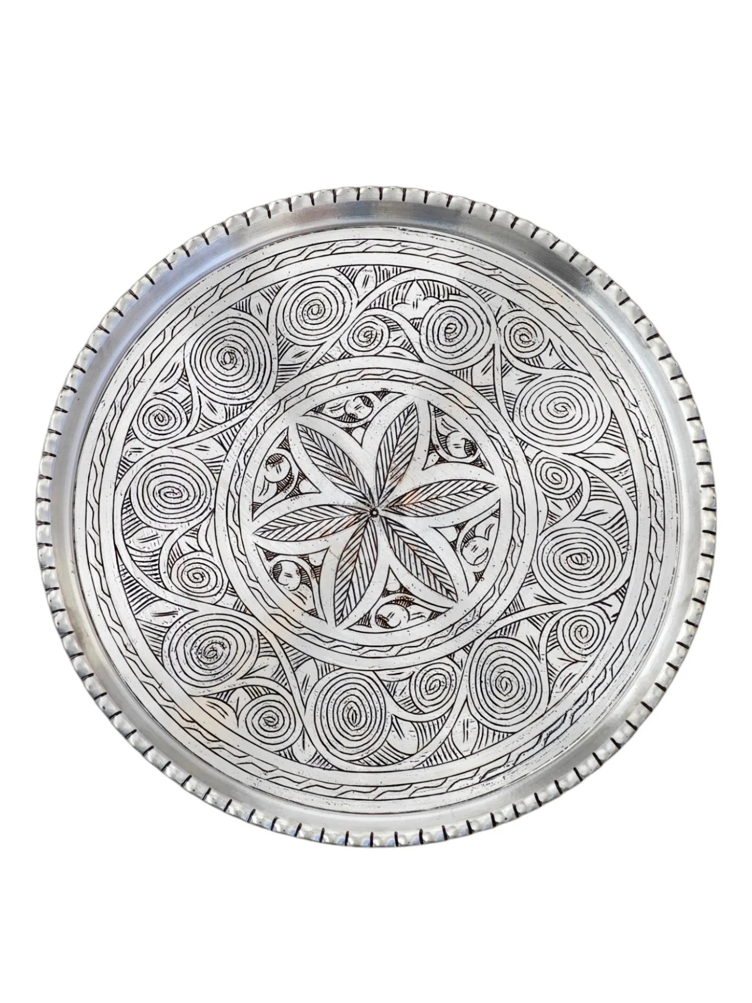 Bakır İşlemeli Tepsi 36 Cm 1.2 mm - Görsel 5