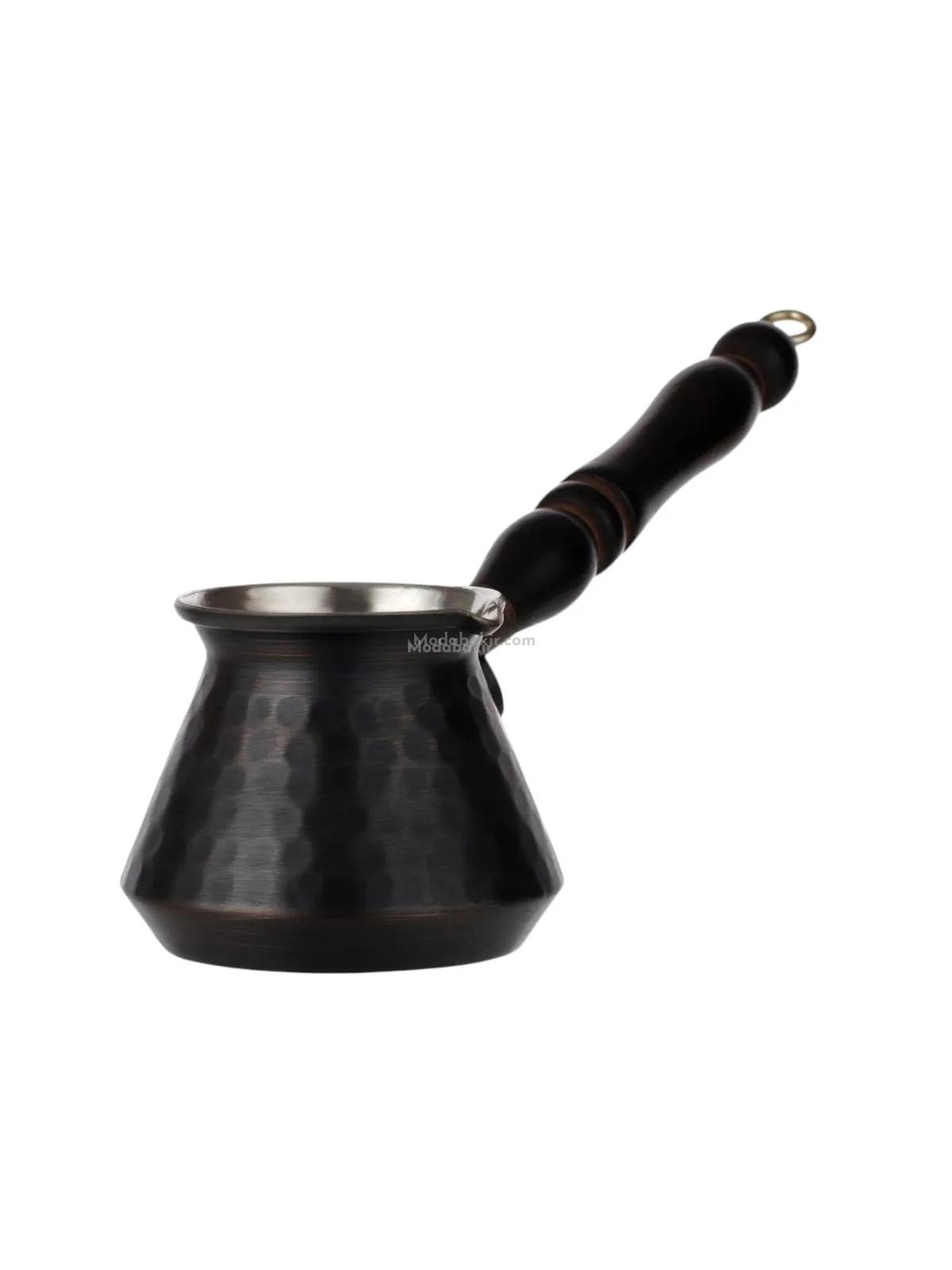 Ahşap Saplı Bakır Cezve - Görsel 1