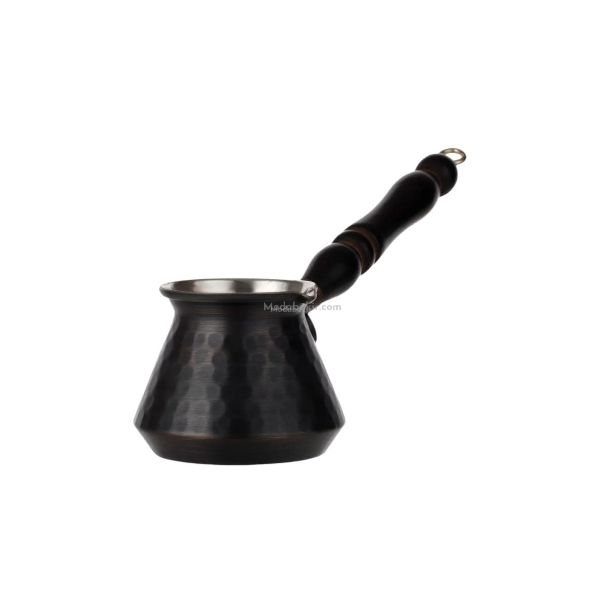Ahşap Saplı Bakır Cezve - Görsel 1