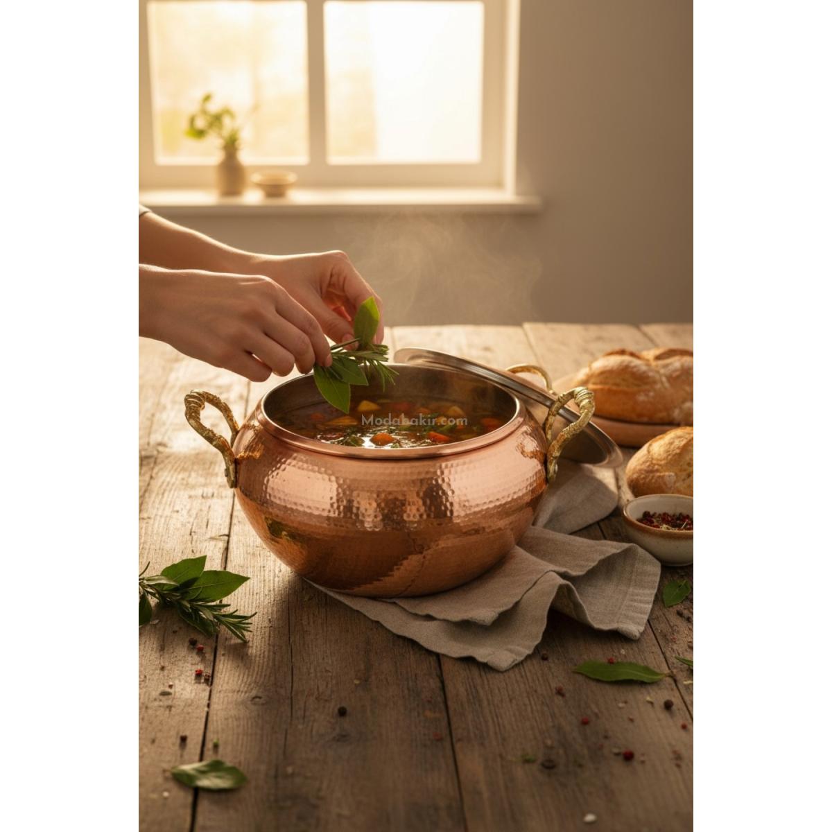 Bakır Güveç Tencere 3000 Ml - Görsel 4