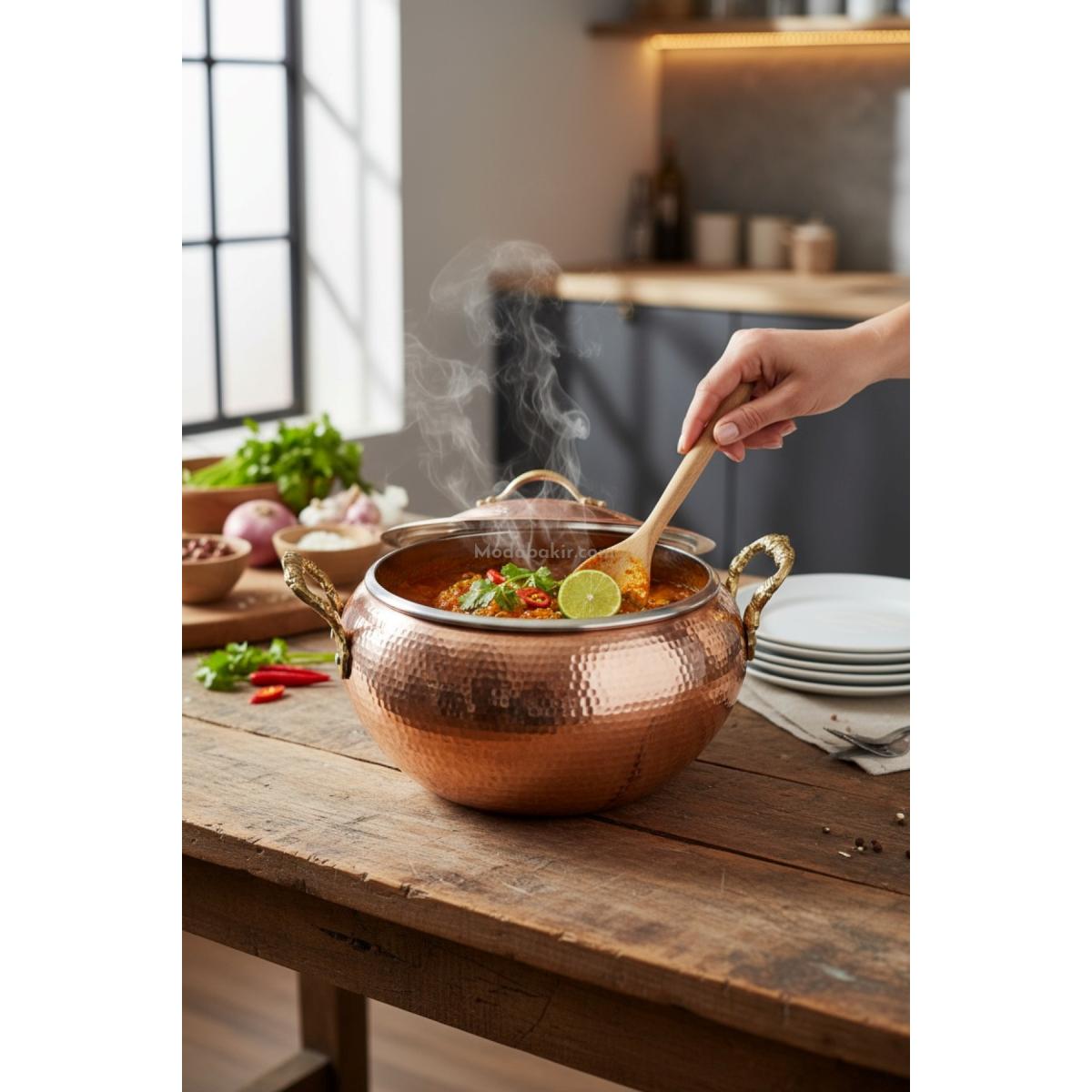 Bakır Güveç Tencere 2500 Ml - Görsel 6