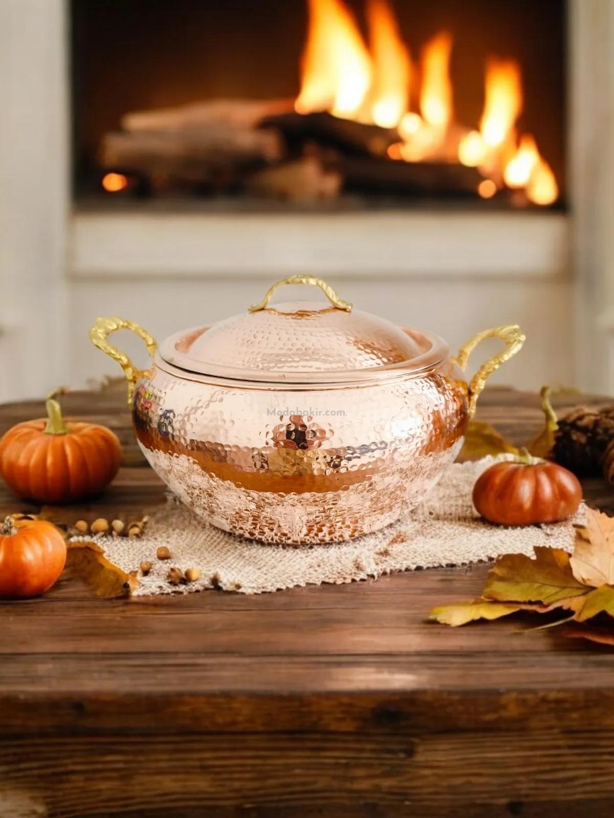 Bakır Güveç Tencere 4000 Ml - Görsel 4