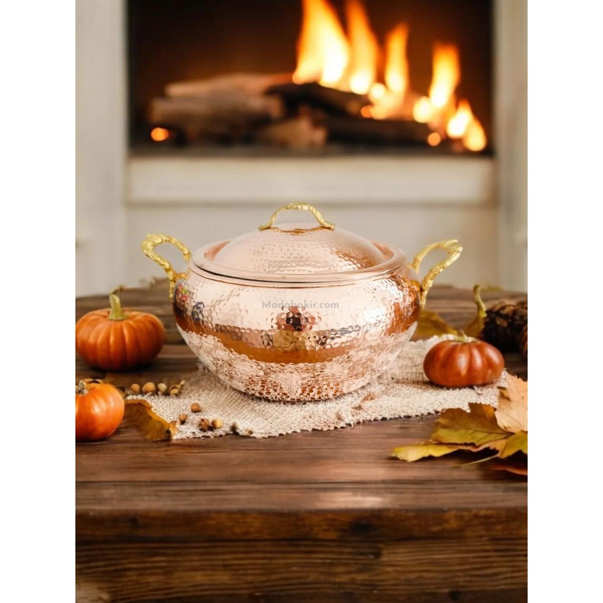 Bakır Güveç Tencere 4000 Ml - Görsel 4