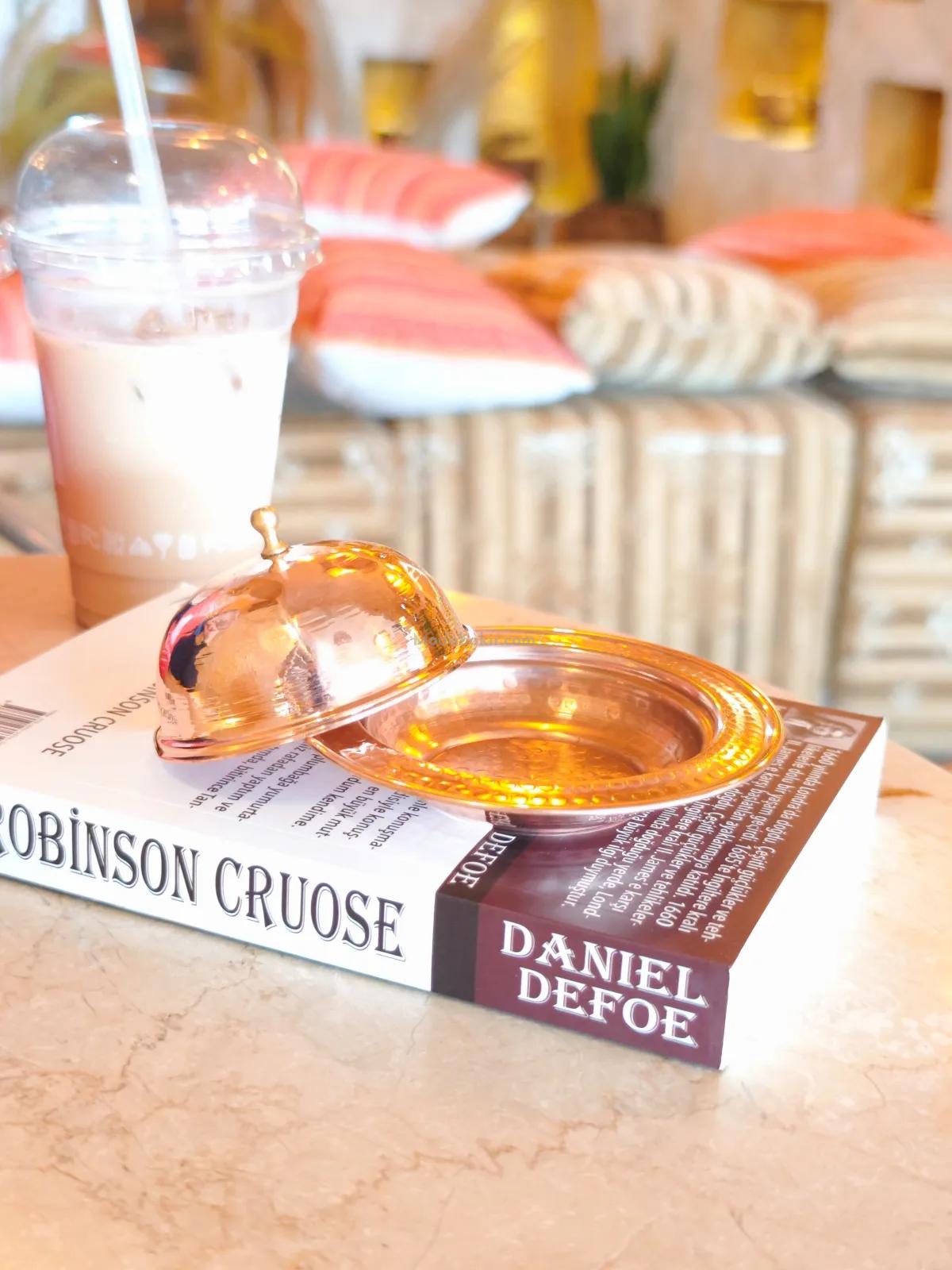 Kapaklı Bakır Şekerlik Kırmızı - Görsel 2