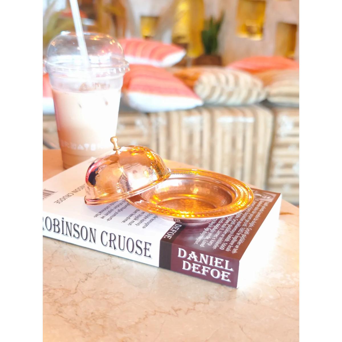 Kapaklı Bakır Şekerlik Kırmızı - Görsel 2