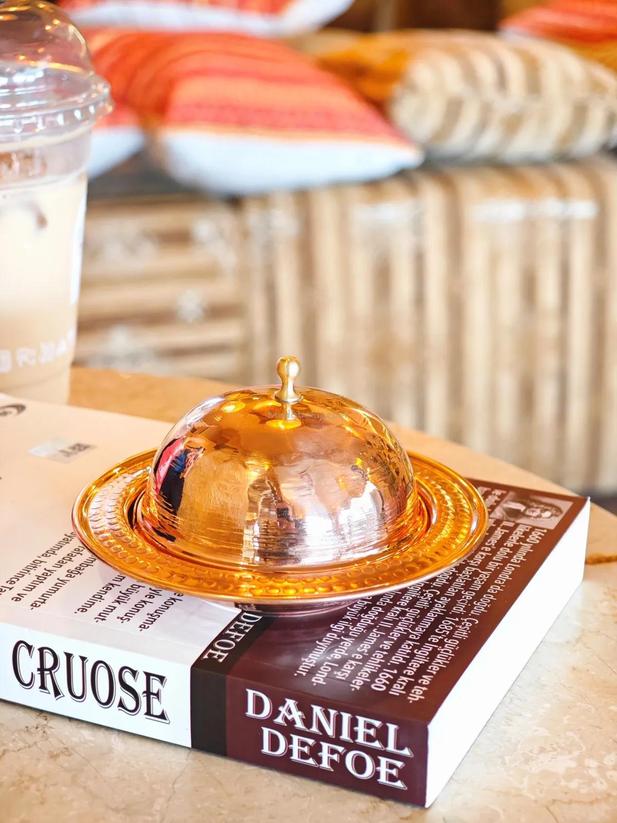 Kapaklı Bakır Şekerlik Kırmızı - Görsel 3