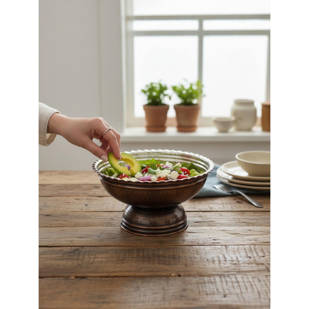 Bakır Ayaklı Kase - Görsel 4