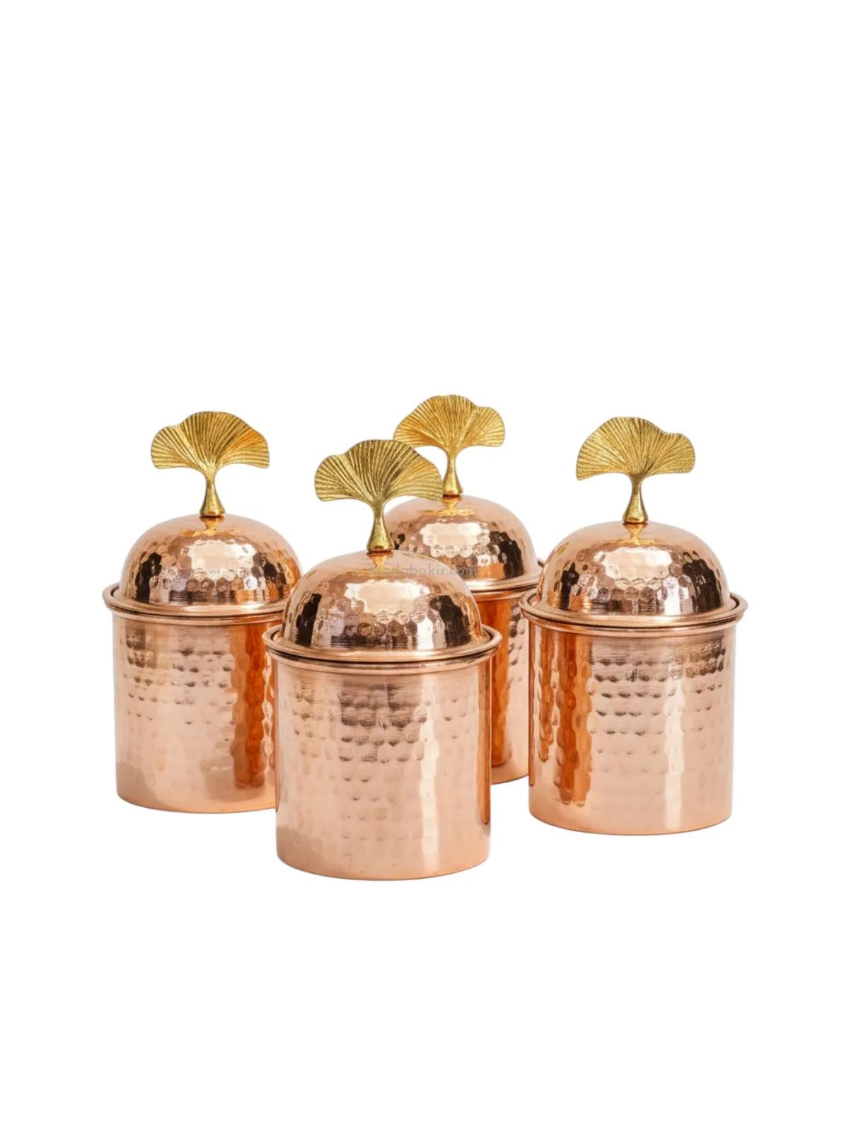 Bakır Baharatlık Takımı 4 Lü - Görsel 1