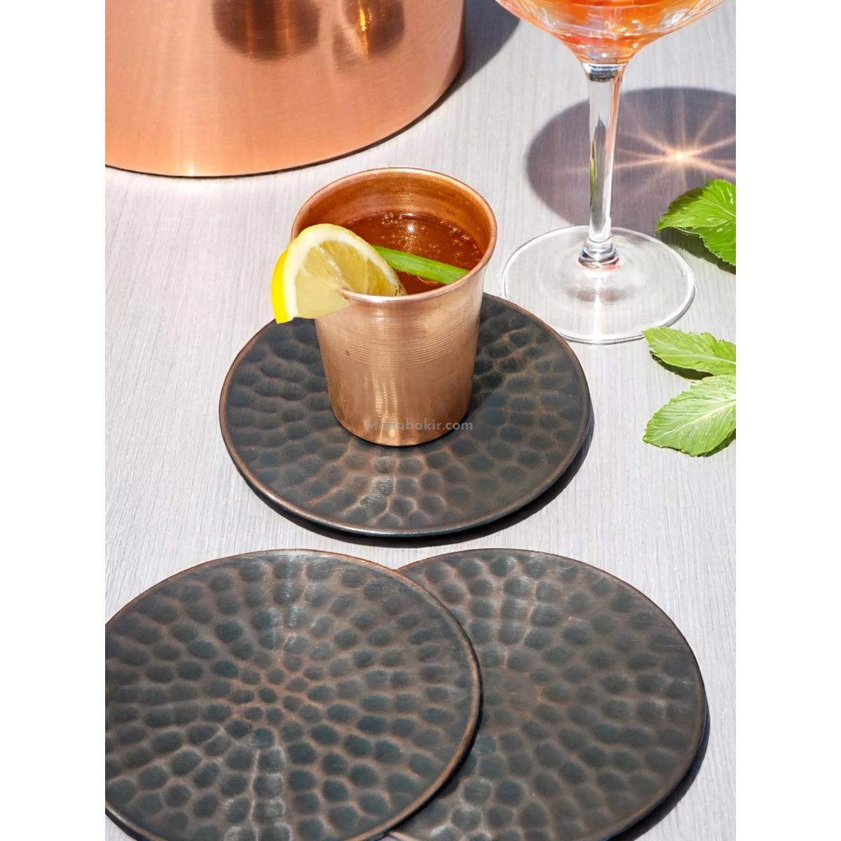 Bakır Bardak Altı Patina - Görsel 5