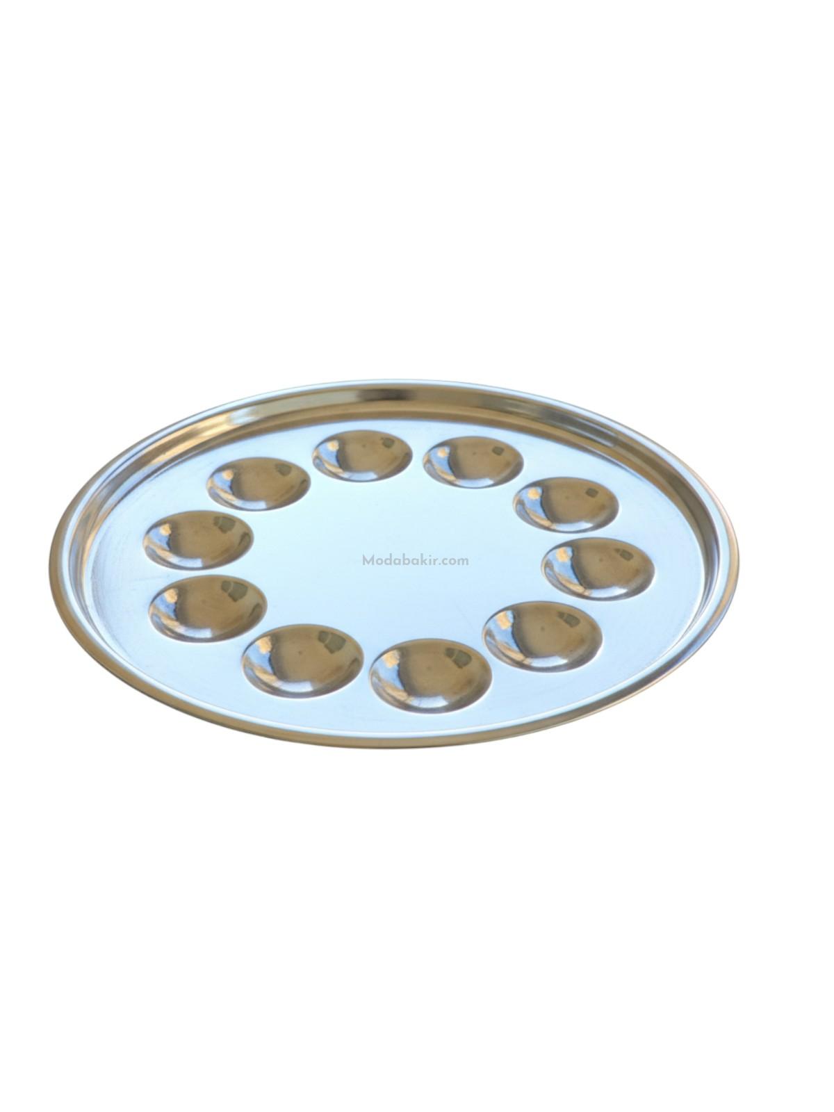 Bakır Bölmeli Tepsi 50 cm - Görsel 1