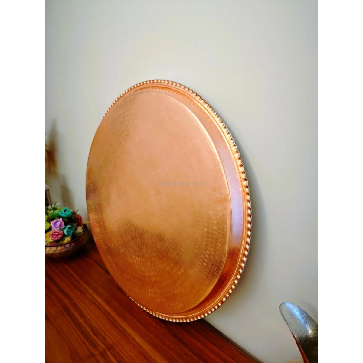 Bakır Çekiçli Sini 55 Cm - Görsel 3