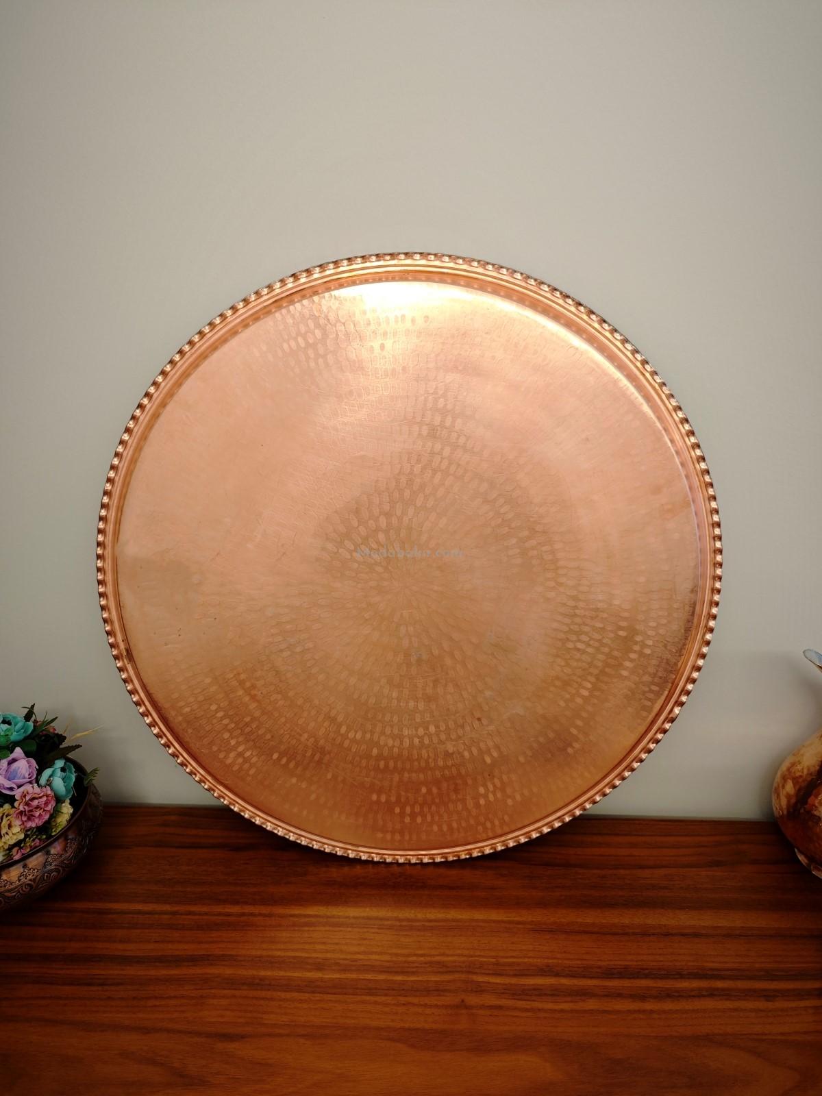 Bakır Çekiçli Sini 60 Cm - Görsel 3