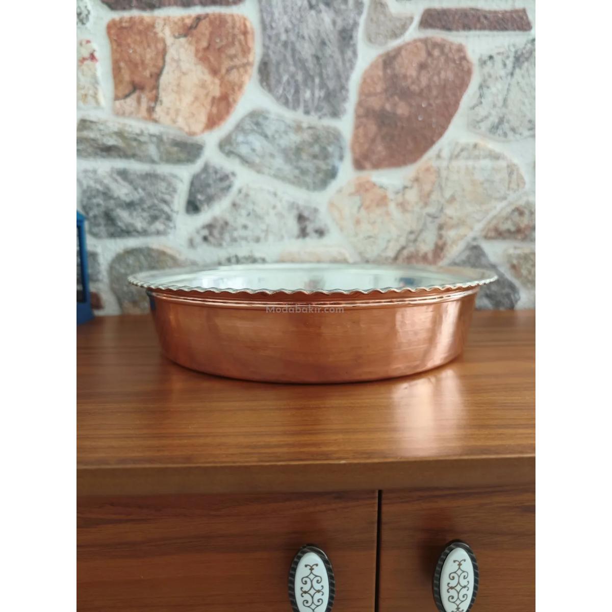 Bakır Çiğ Köfte Leğeni 35 Cm - Görsel 5