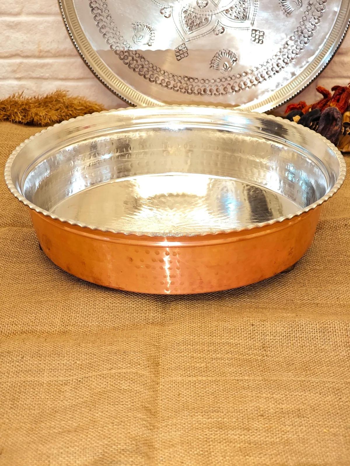 Bakır Çiğ Köfte Leğeni 40 Cm - Görsel 2