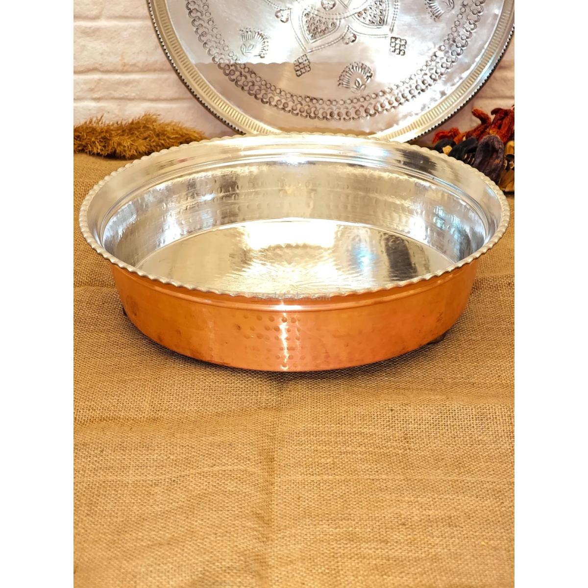 Bakır Çiğ Köfte Leğeni 45 Cm - Görsel 2