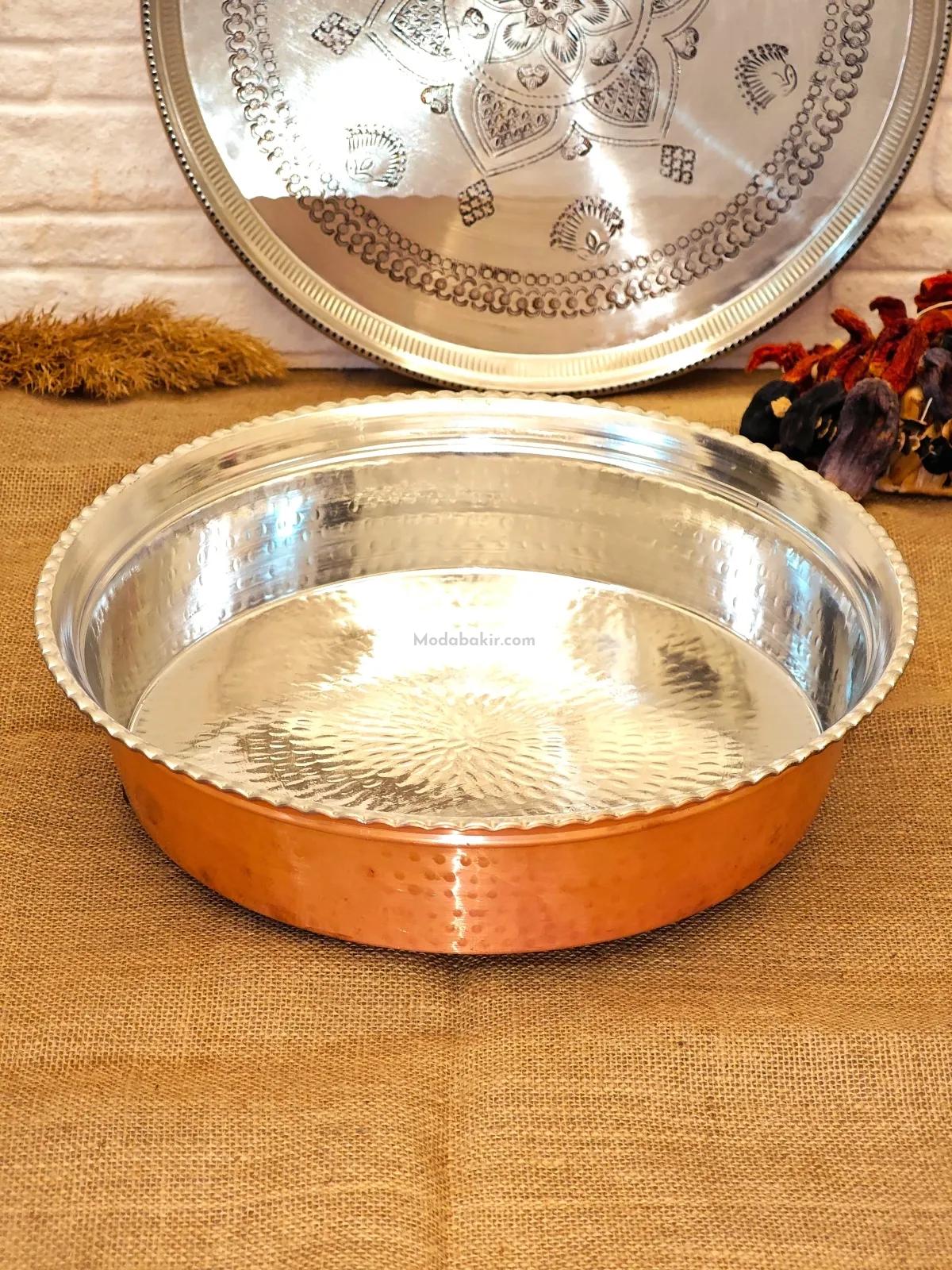 Bakır Çiğ Köfte Leğeni 45 Cm - Görsel 3