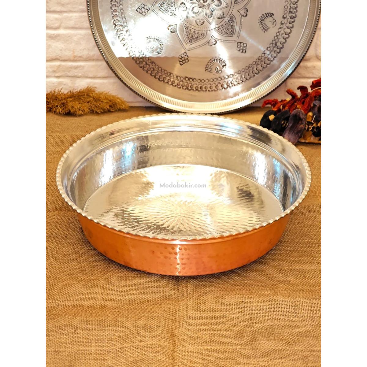 Bakır Çiğ Köfte Leğeni 45 Cm - Görsel 3