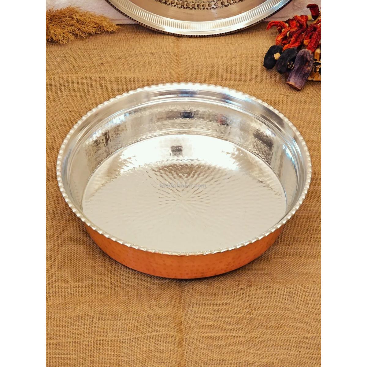 Bakır Çiğ Köfte Leğeni 45 Cm - Görsel 5