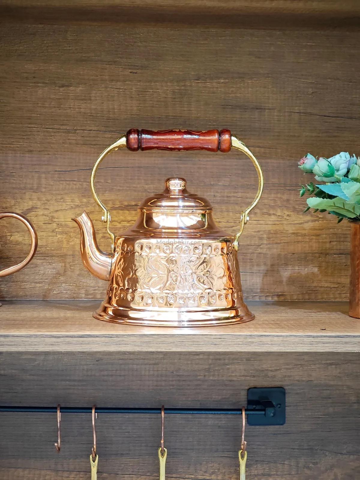 Bakır Demlik İşlemeli - Görsel 3