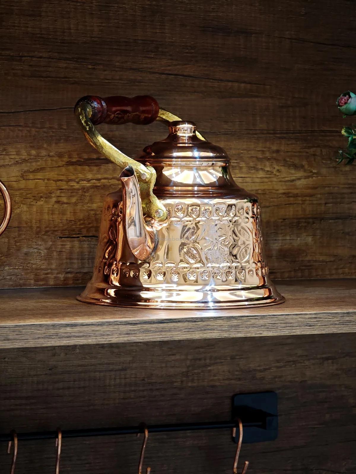 Bakır Demlik İşlemeli - Görsel 4