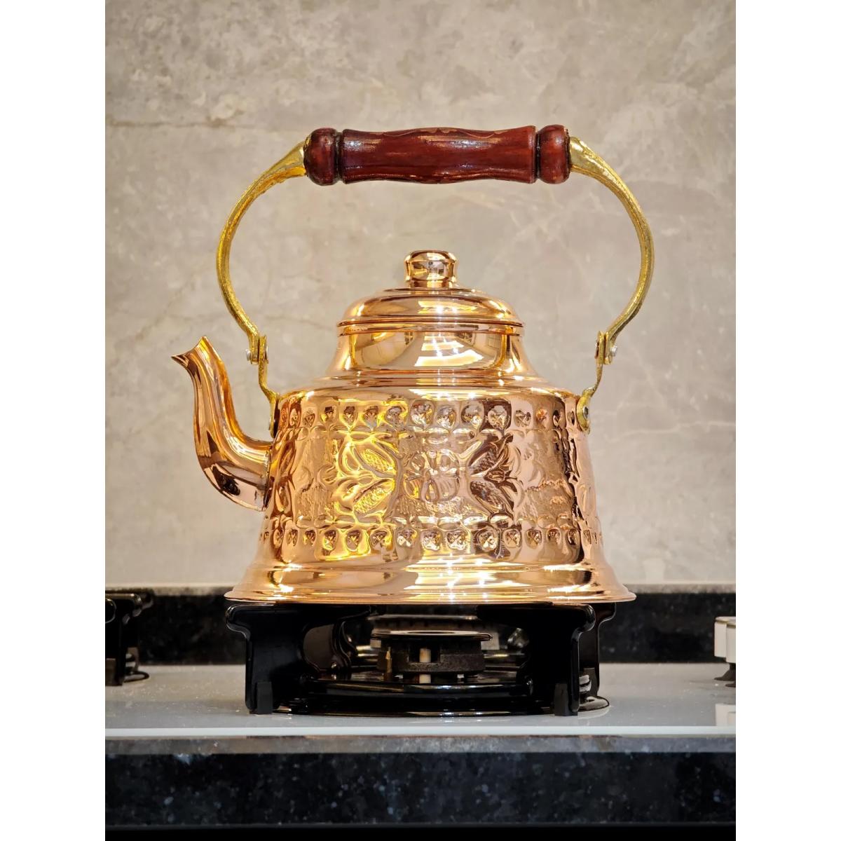 Bakır Demlik İşlemeli - Görsel 5