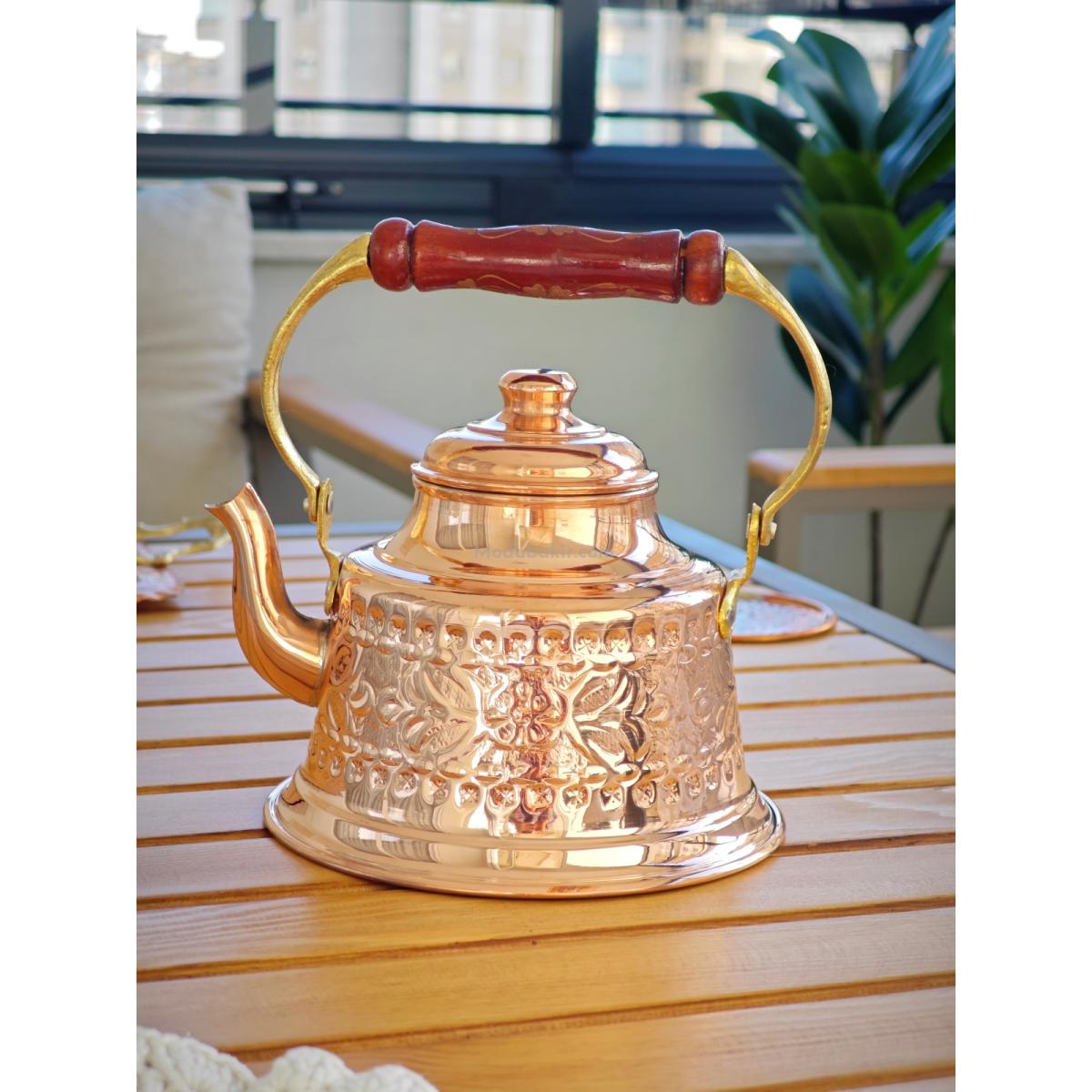 Bakır Demlik İşlemeli - Görsel 8