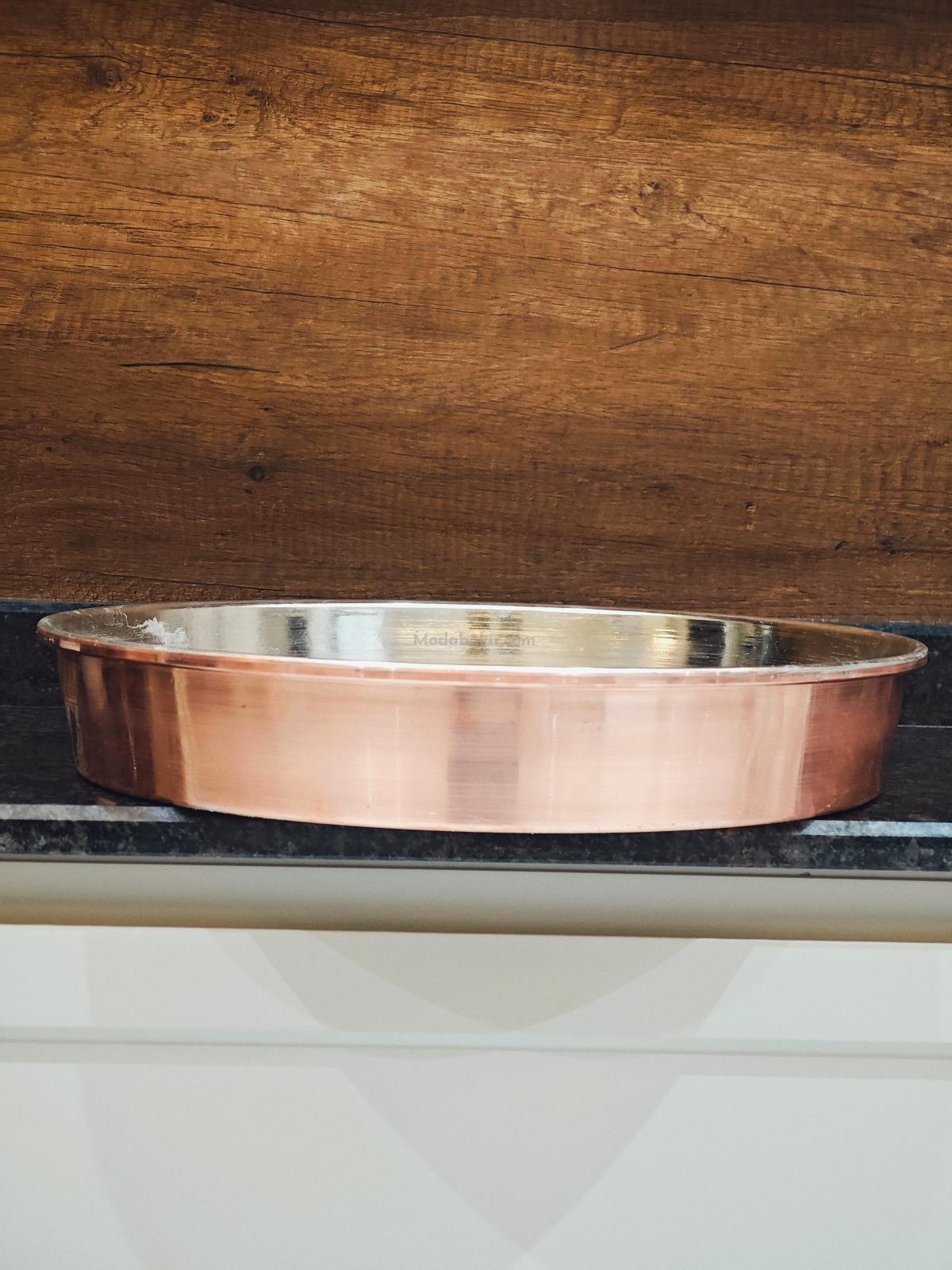 Bakır Derin Fırın Tepsi 34 cm - Görsel 7