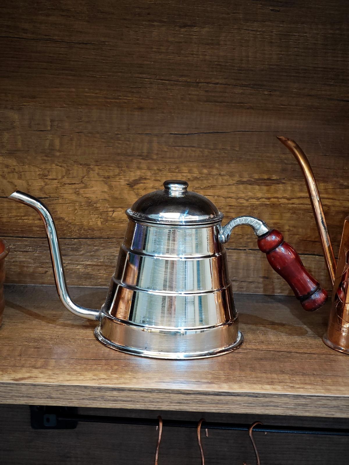 Bakır Filtre Kahve Demlik Nikel - Görsel 4