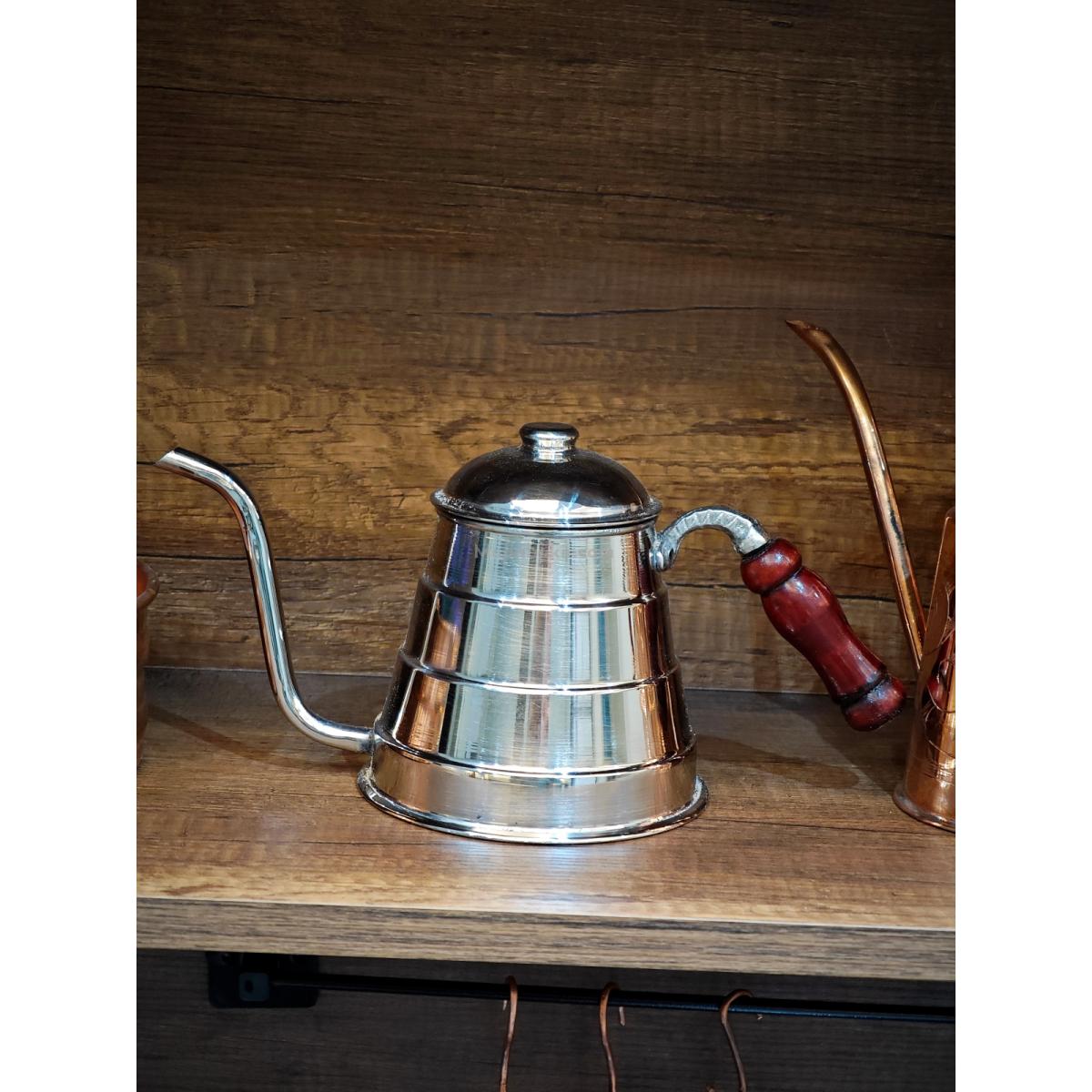 Bakır Filtre Kahve Demlik Nikel - Görsel 4