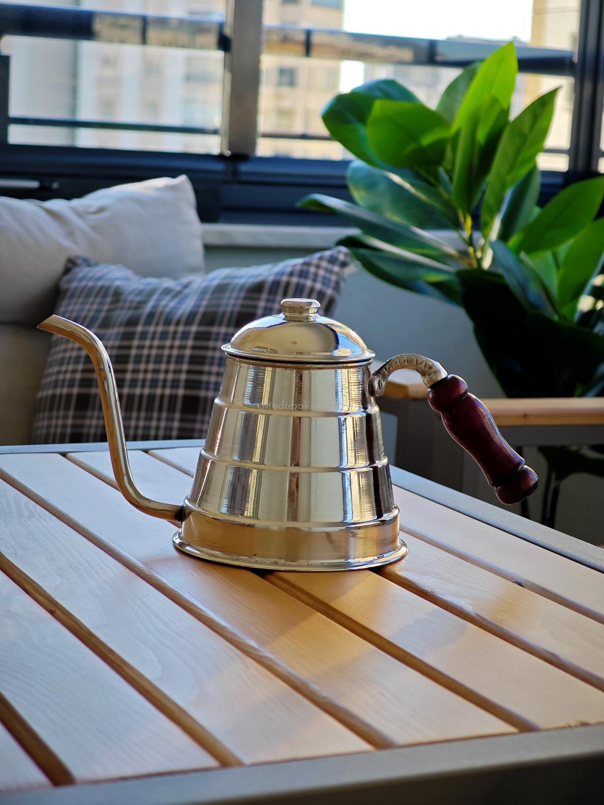 Bakır Filtre Kahve Demlik Nikel - Görsel 5