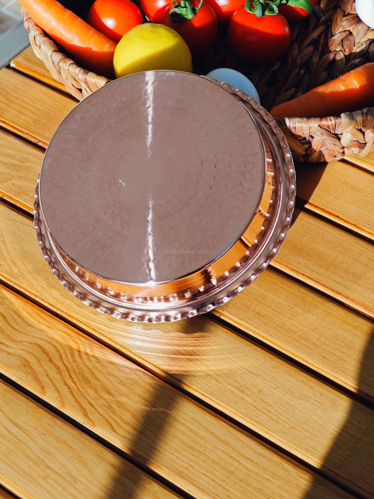 Bakır Fırın Tepsi 20 cm - Görsel 3