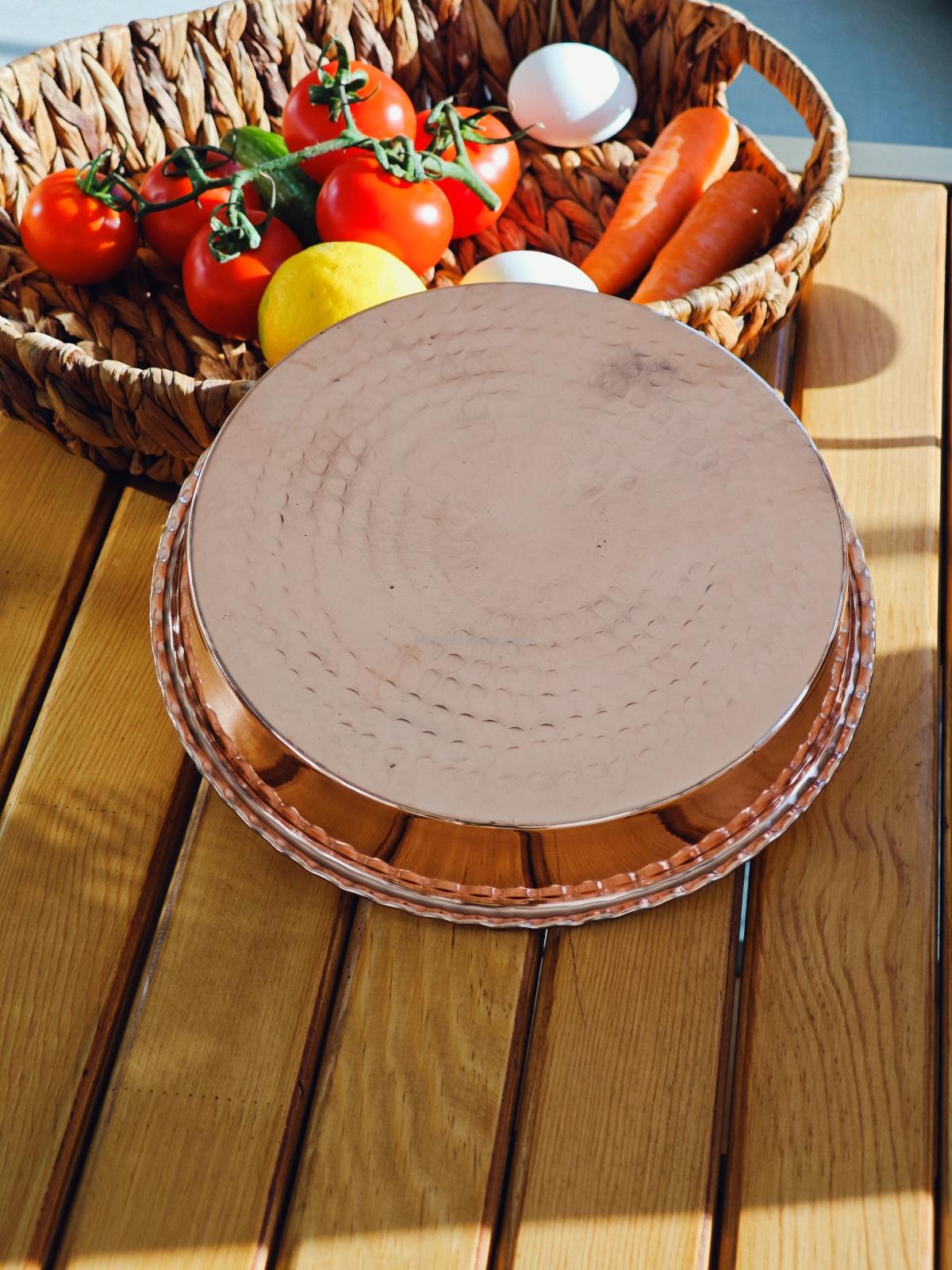 Bakır Fırın Tepsi 25 cm - Görsel 3