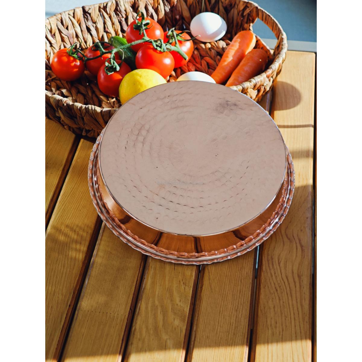 Bakır Fırın Tepsi 25 cm - Görsel 3