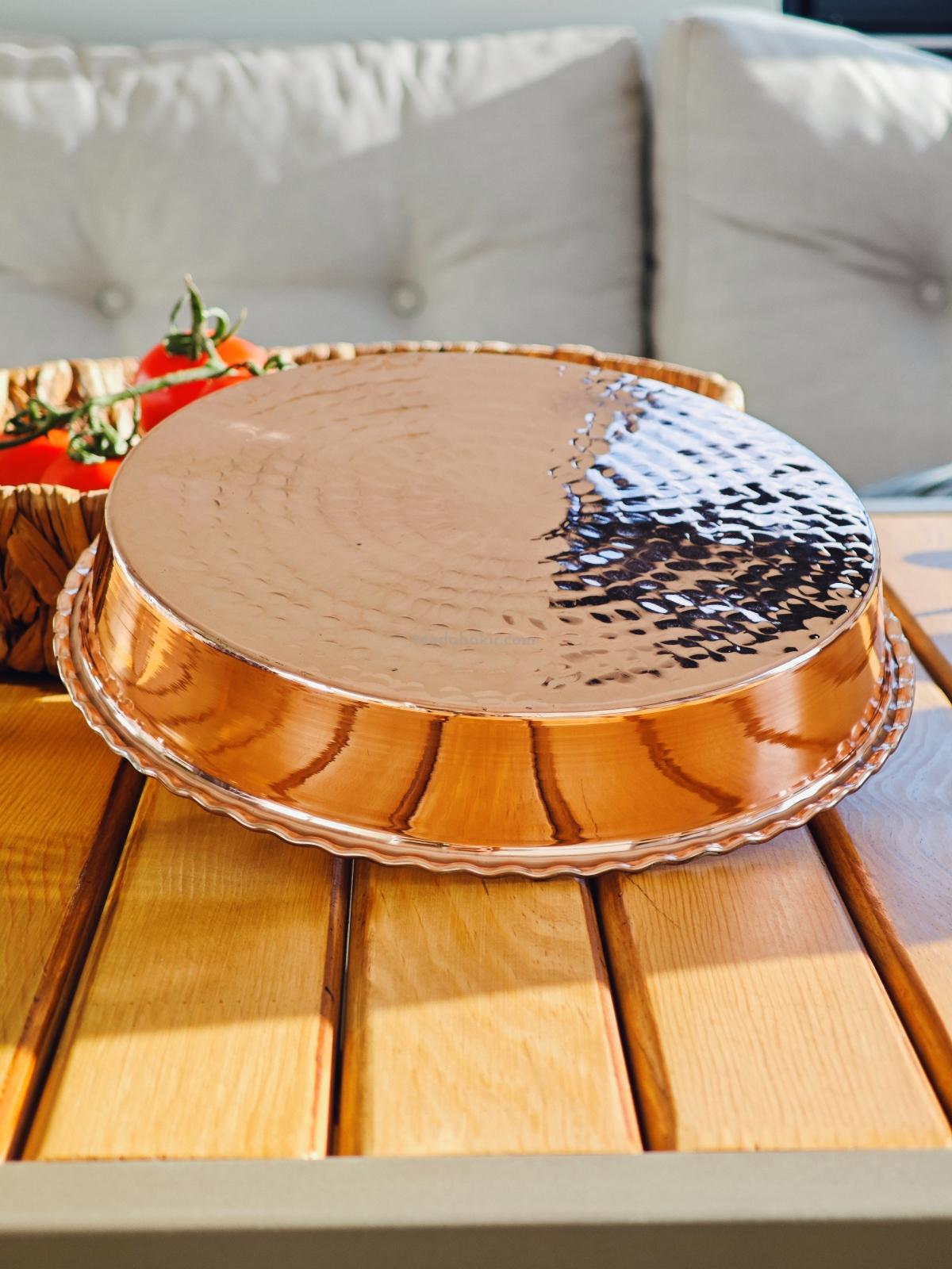 Bakır Fırın Tepsi 25 cm - Görsel 4