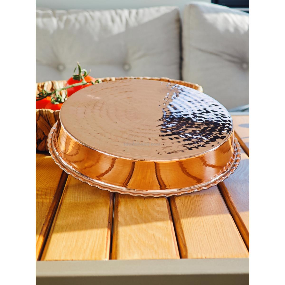 Bakır Fırın Tepsi 25 cm - Görsel 4