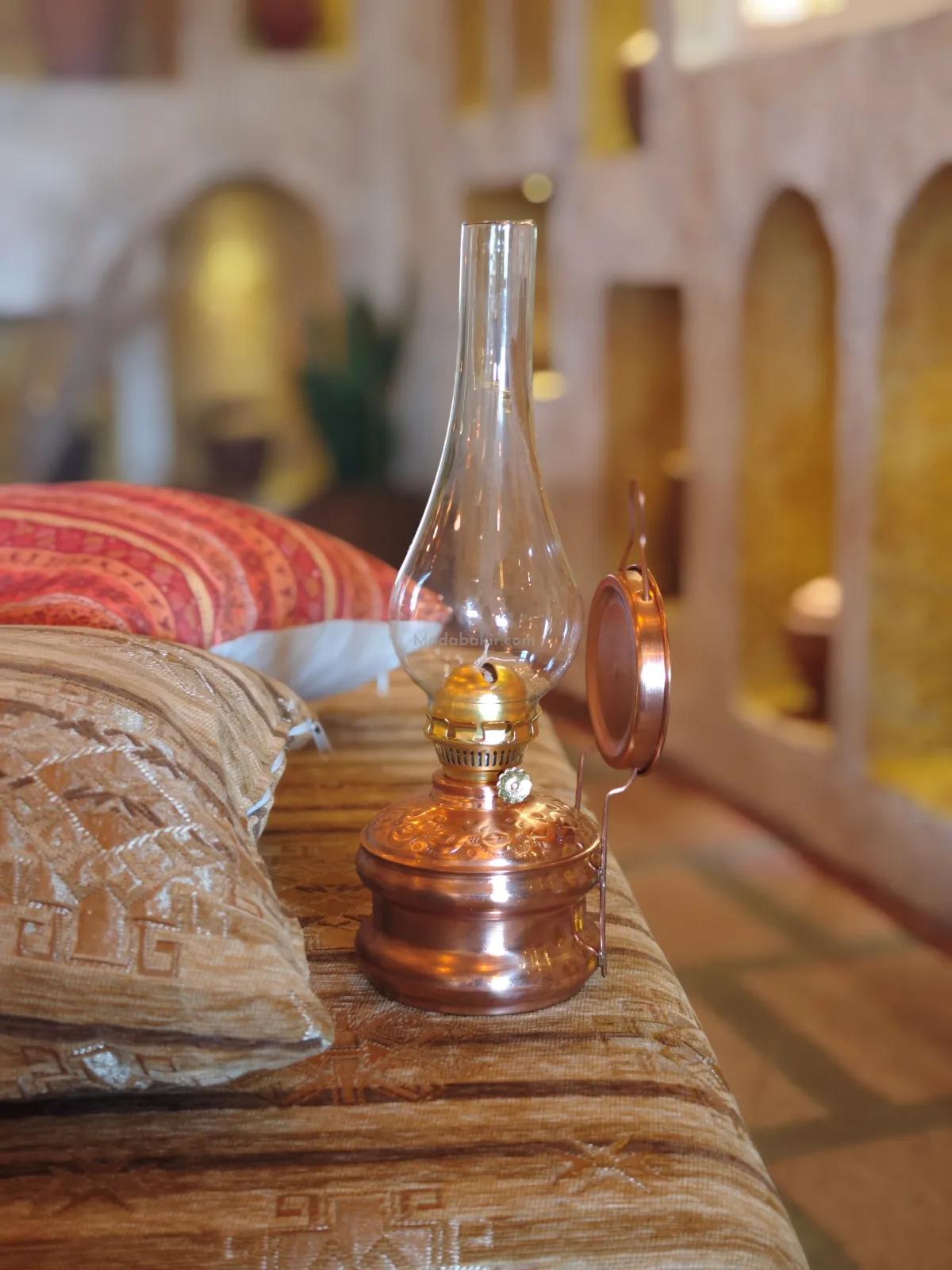 Otantik Bakır Gaz Lambası - Görsel 4