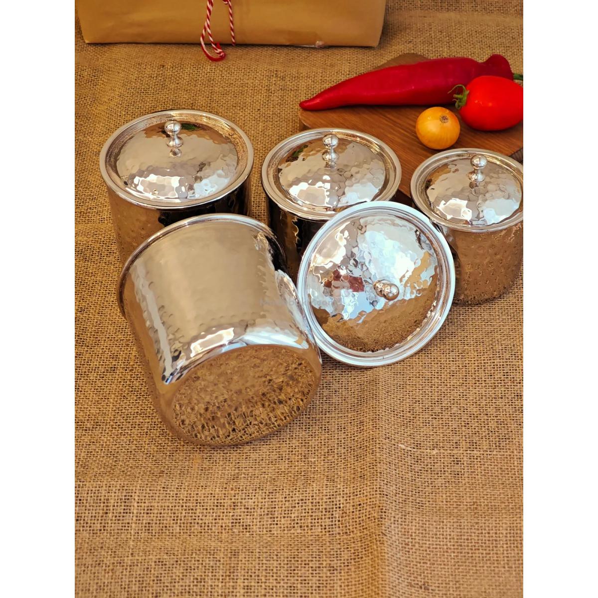 Bakır Gümüş Baharatlık Seti - Görsel 2