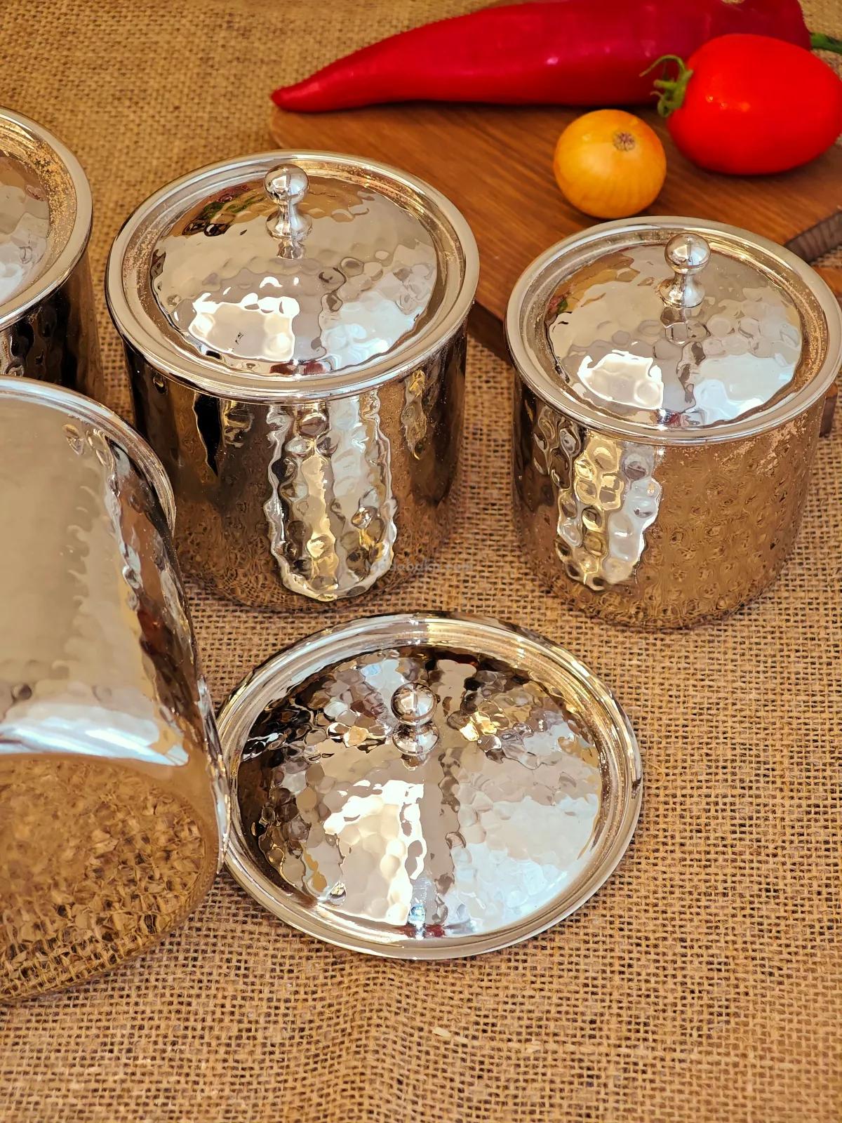 Bakır Gümüş Baharatlık Seti - Görsel 4