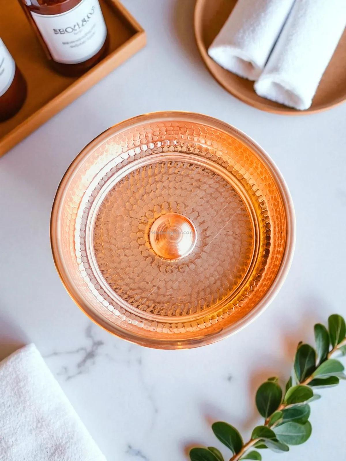 Bakır Hamam Tası 20 cm - Görsel 2