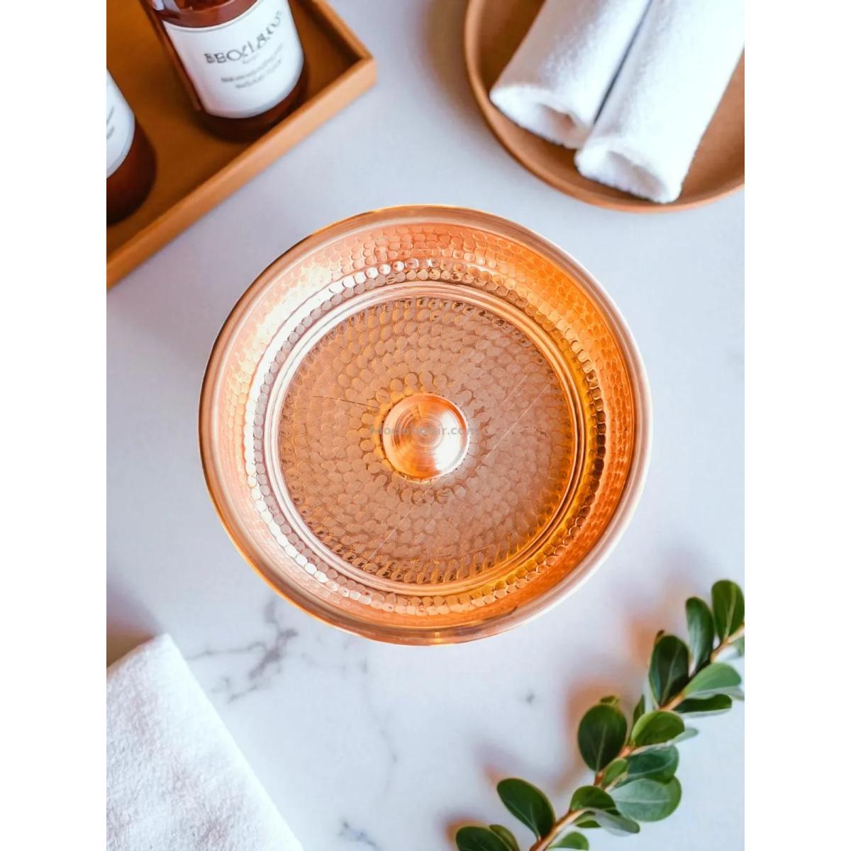 Bakır Hamam Tası 20 cm - Görsel 2