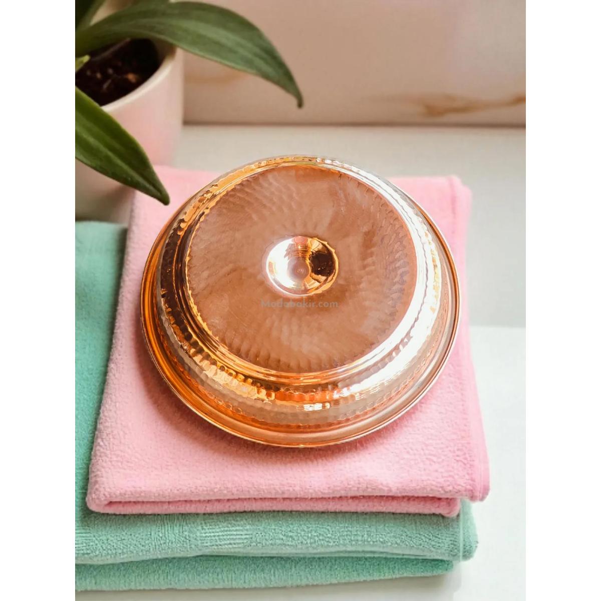 Bakır Hamam Tası 20 cm - Görsel 4