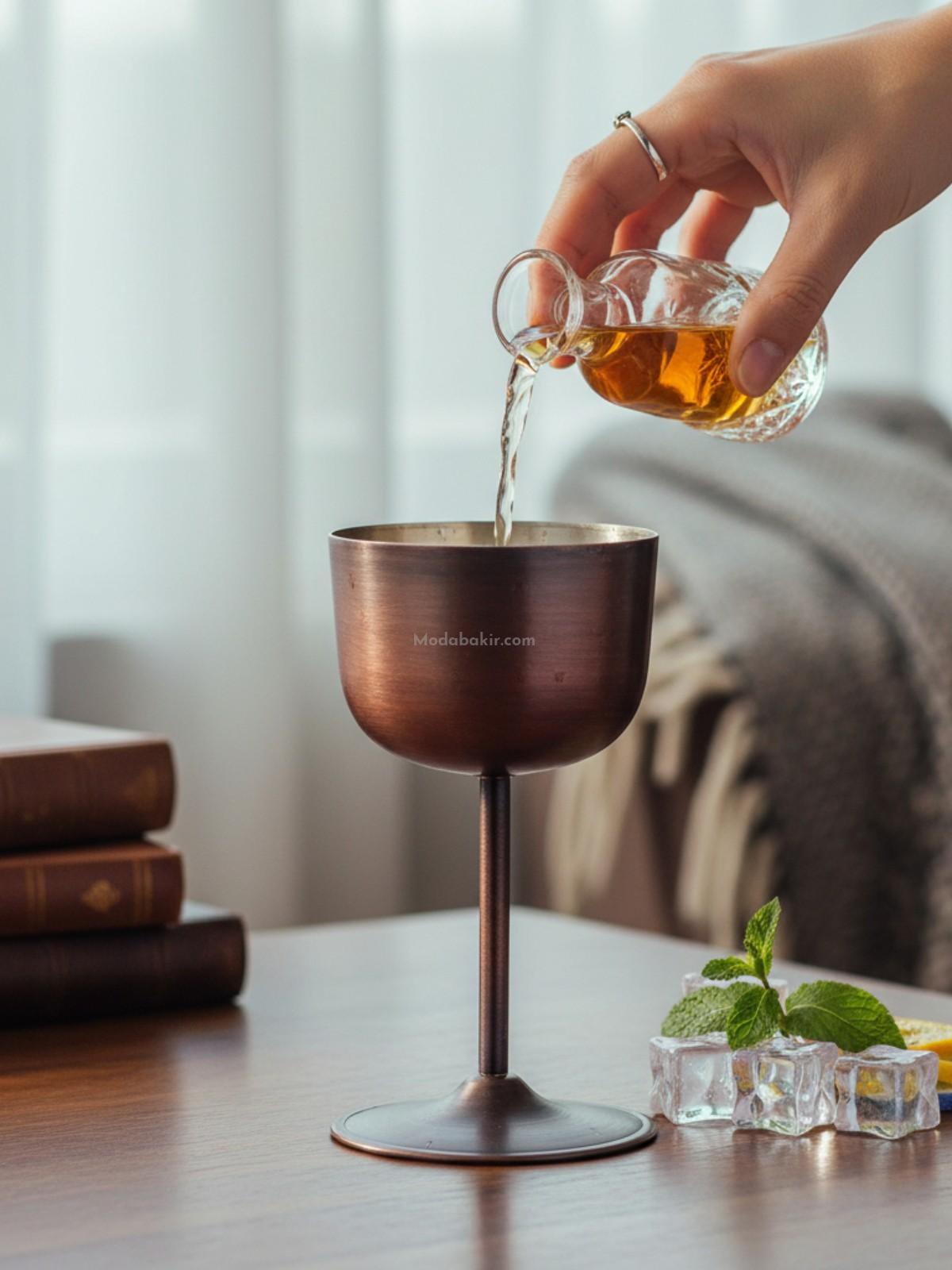 Bakır Kadeh Bardak Oksit - Görsel 2