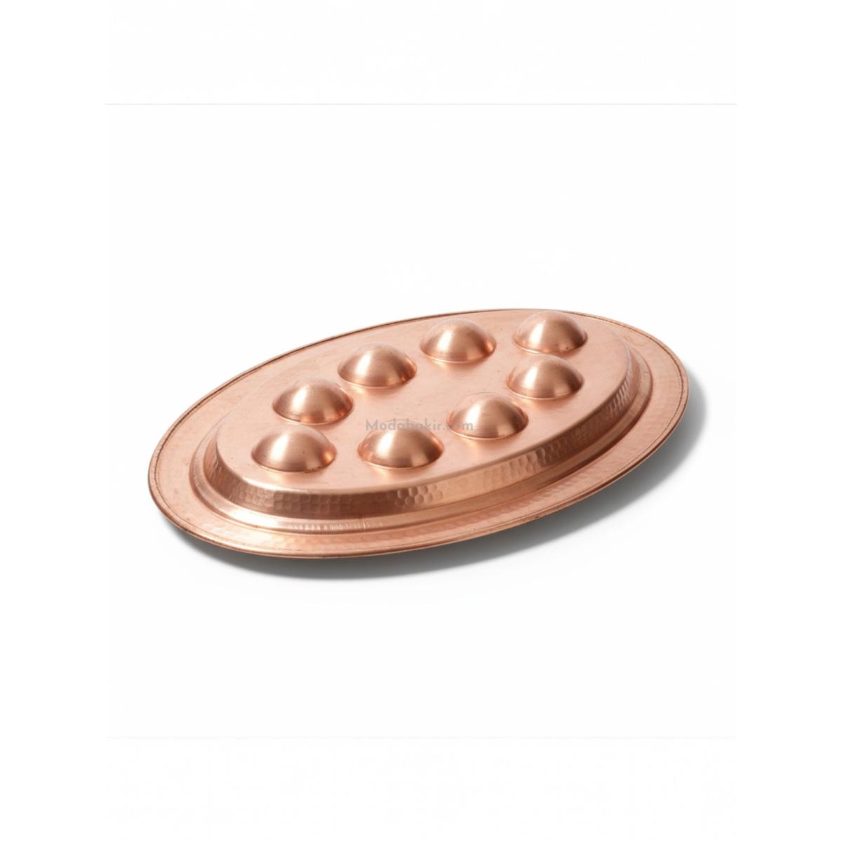 Bakır Kahvaltı Tepsi 47 cm - Görsel 1