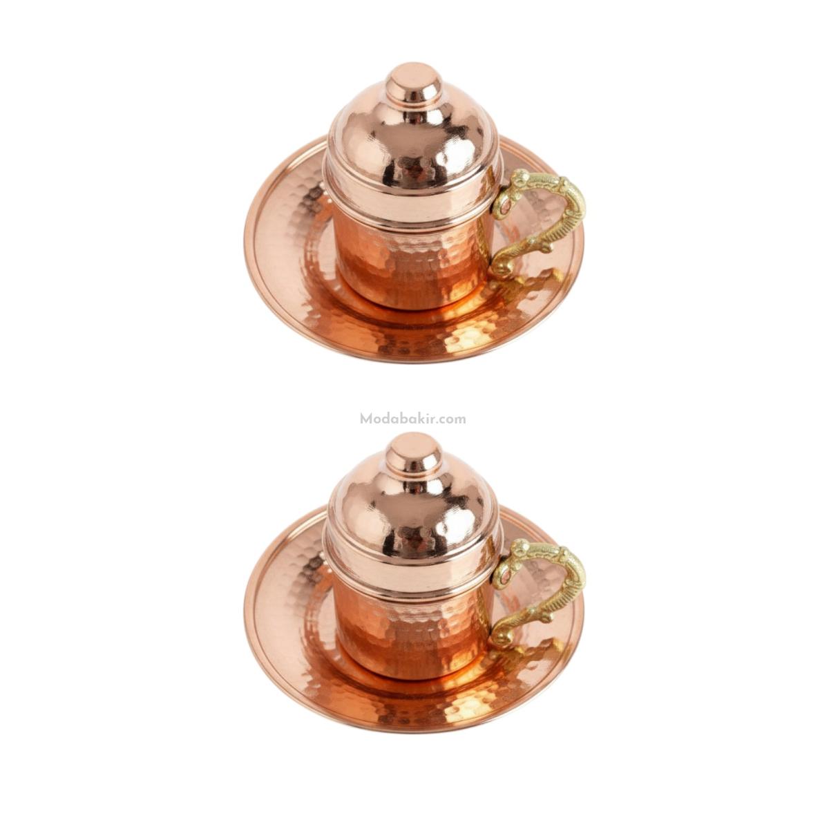 Bakır Kahve Fincan Takımı - Görsel 1