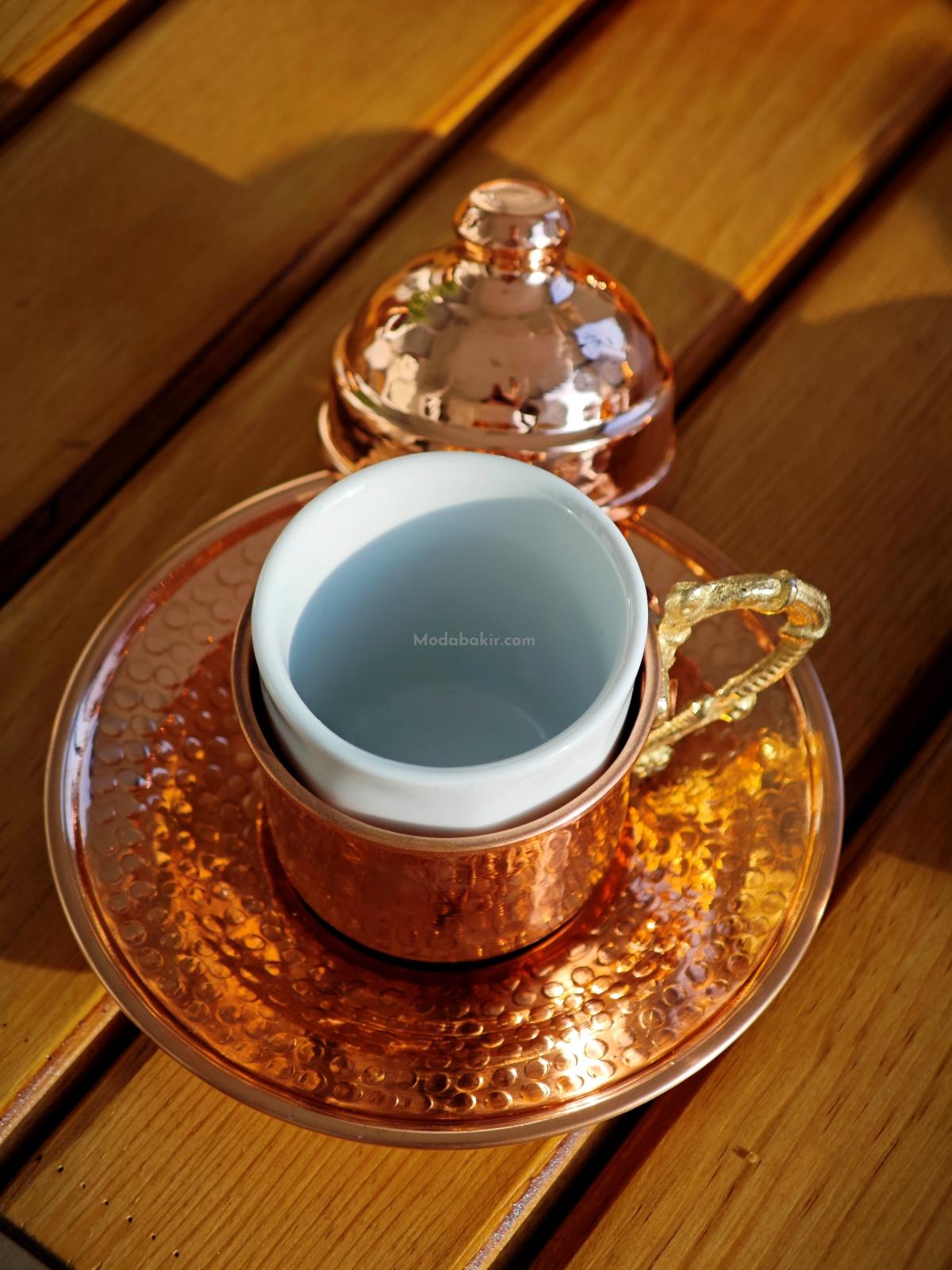 Bakır Kahve Fincan Takımı - Görsel 3