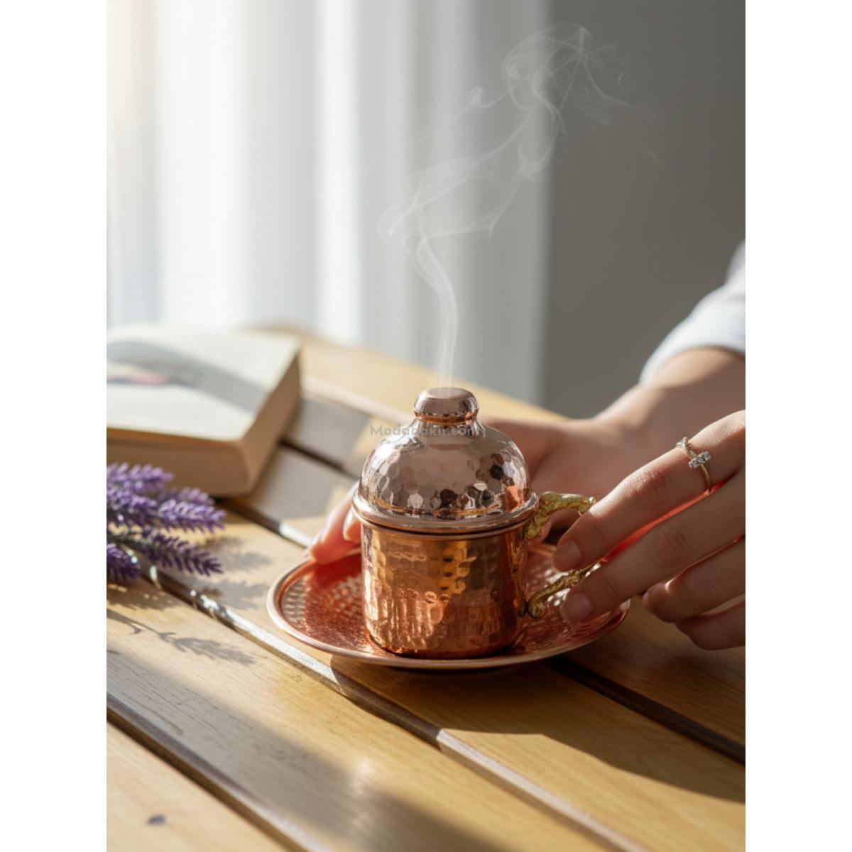 Bakır Kahve Fincan Takımı - Görsel 4