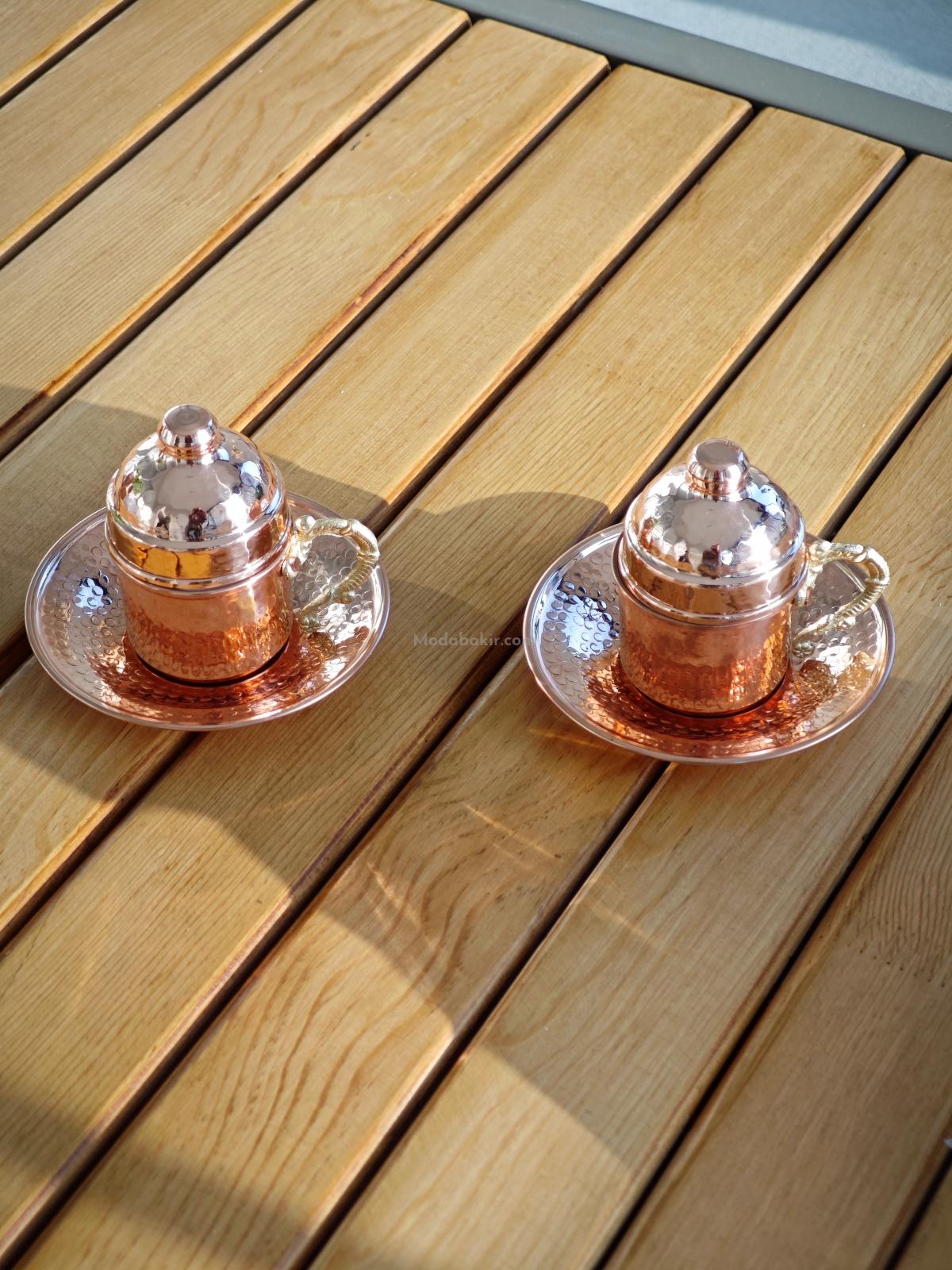 Bakır Kahve Fincan Takımı - Görsel 8