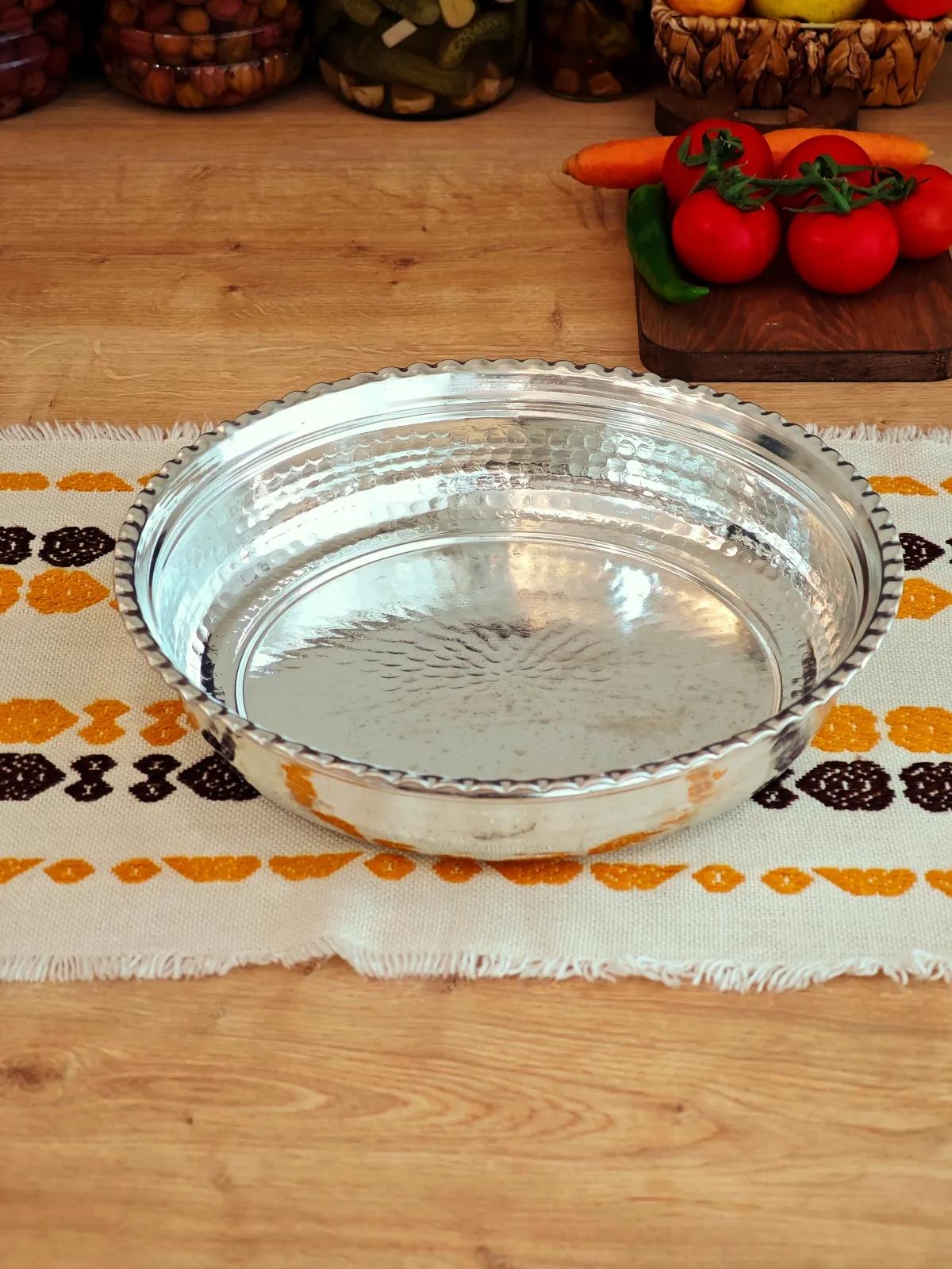 Bakır Kalaylı Derin Fırın Tepsi 30 cm - Görsel 4